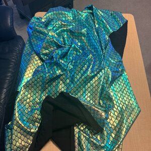 Fish-Scale Material, Shiny, 60"x60", Exotic, Rave